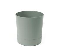 LAMELA Bac À Plantes avec Soucoupe Intégrée, Largeur 17,5 cm - 2,5L - Pot De Fleur Vert pour Intérieur & Extérieur - Résistant Aux Intempéries & Facile À Entretenir