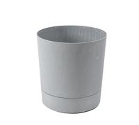 LAMELA Bac À Plantes avec Soucoupe Intégrée, Largeur 22,5 cm - 7L - Pot De Fleur Gris Aspect Béton pour Intérieur & Extérieur - Résistant Aux Intempéries & Facile À Entretenir