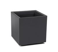 LAMELA Bac à Plantes sur roulettes 40 cm, 36 L - Pot de Fleurs en Plastique Effet béton - Cache-Pot avec Drainage - Intérieur & extérieur - Résistant aux intempéries et Facile d’Entretien, Anthracite