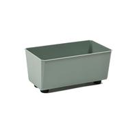 LAMELA Jardinière Rectangulaire avec Pieds Élégants - Bac À Fleurs Vert en Plastique Robuste 28,5 x 17 cm, 4,2L - Résistant Aux Intempéries & Facile À Entretenir - pour Intérieur & Extérieur