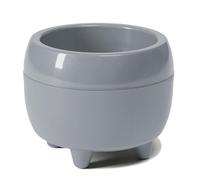 LAMELA Pot de Fleurs Rond Ø 30 cm, 6,5 L - Design élégant avec Pieds - Pot en Plastique résistant avec Trou de Drainage - Intérieur & extérieur - Gris