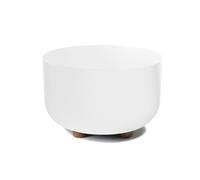 LAMELA Pot de Fleurs Rond sur Pieds - Plastique Robuste - Ø 27 cm x H 17 cm, 7,4 L - Résistant et Facile d'entretien - Intérieur et Extérieur - Blanc