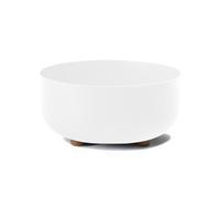 LAMELA Pot de Fleurs Rond sur Pieds - Plastique Robuste - Ø 30 cm x H 14,4 cm, 7,7 L - Résistant et Facile d'entretien - Intérieur et Extérieur - Blanc