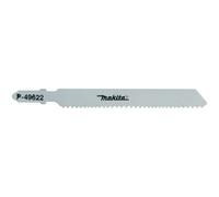 Lames coupe droite bi-métal/Qté:5 / Epais.plas:3 à 60 mm / Epais.bois:3 à 60 mm / Epais.metal:2,5 à 6 mm / Long. utile:75 mm / Type:Bi-métal / Dent/pouce:9/10 Makita P-49622