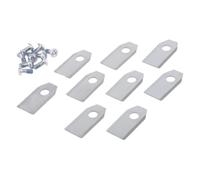 Lames De Coupe-herbe Lame De Coupe De Tondeuse À Gazon En Acier Inoxydable Avec Remplacement Du Kit De Vis, Compatible Avec ECOVACS, Accessoires De Tondeuse À Gazon(9pcs Silver)