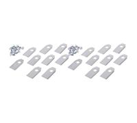 Lames De Coupe-herbe Lame De Coupe De Tondeuse À Gazon En Acier Inoxydable Avec Remplacement Du Kit De Vis, Compatible Avec ECOVACS, Accessoires De Tondeuse À Gazon(18pcs Silver)