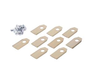 Lames De Coupe-herbe Lame De Coupe De Tondeuse À Gazon En Acier Inoxydable Avec Remplacement Du Kit De Vis, Compatible Avec ECOVACS, Accessoires De Tondeuse À Gazon(9pcs Gold)