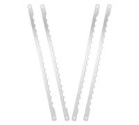 Lames de Rechange Argenté 4 Pièces en Acier Inoxydable pour Coupe | Bords Dentelés Réduisant les Miettes, Surface Antiadhésive, Mie, Toasts, Boulangers Amateurs et Pâtisseries