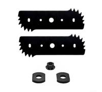 Lames de rechange pour coupe-bordures électriques Worx WG895 WG896, pour WA0034 50018386 WTA0077, couteaux de bordure de pelouse en acier avec rondelles de montage, longueur de 19,5 cm