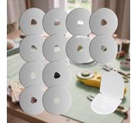 Lames de Rechange pour Cutter Rotatif 28mm: Sans échelle | Compatible avec un Cutter Rotatif à 95 % - Idéal pour Couper du Papier et du Tissu - 12 Pièces avec étui de rangement