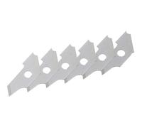 Wolfcraft Lames de rechange pour trépan 5893000 22 mm fraises/ébavureurs – 6 pièces