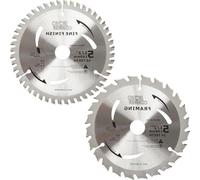 Lames de scie circulaire 5-1/2 pouces - Lot combiné haute résistance 48 dents + 24 dents - Carbure TCT, coupe fine, finition lisse - Section transversale : charpente, ossature, bois, multiplex, MDF, p