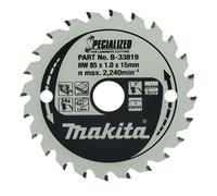 Makita Lame de scie circulaire SPECIALIZED B-33819 – 85 x 15 x 1,0 mm en alliage – 24 dents