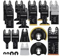 Lames de scie multifonctionnelles, ensemble de 23 pièces, en carbure de titane, pour matériaux durs, métaux, acier, clous, boulons, vis. Compatible avec la plupart des marques