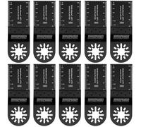 Lames de Scie Multitool - 34mm Lot de 10 - Lames à Coupe Rasante pour Outil Oscillant/Coupeur Vibrant - Lames Universelles HCS