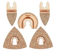 Lames de scie oscillante en carbure de tungstène, lot de 5, mixtes, pour outil multifonction, pour poncer et couper