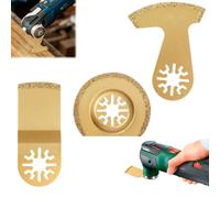 Lames de scie oscillante multifonction, 3 pièces, en carbure de tungstène et avec revêtement diamanté, pour carrelage, béton et bois