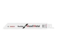 Bosch Lame scie sabre S 922 VF 150 mm Bois et métal - Lot de 5