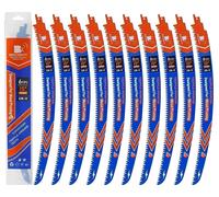 Lames de scie sauteuse 380 mm, ensemble de 10 pièces, à dents japonaises, à bord incurvé, 6 dents par pouce, pour le bois
