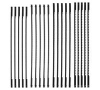 Lames de Scie Sauteuse à Queue 132mm 5 Pouces 10/15/18/24t | Acier au Carbone Noir, Dents Décalées Double Face, Coupe Courbe Nette, pour Bois Fin et Atelier
