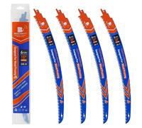 Lames de scie sauteuse de 380 mm, à bord incurvé, à dents japonaises, lot de 4, 6 dents par pouce, pour le bois