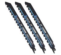 Lames de scie sauteuse pour matériaux durs, 240 mm, lot de 3, pour métaux, briques et béton