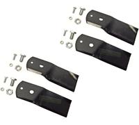 Lames de tondeuse : 4 x 17 cm, en acier , tranchantes et équilibrées, compatibles avec Stiga, ensemble de 2, avec vis et écrous