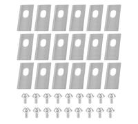 Lames en Acier Inoxydable, Compatibles avec Dreame | Lames De Coupe De Rechange Avec Kit De Vis For Tondeuse À Gazon Robot Dreame, Pièces(18PCS Silver)