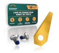 Lames pour robot tondeuse, 18x lames de rechange en titane pour Bosch Indego robot tondeuse - Lames premium pour robot tondeuse, lames de rechange pour tondeuse robot avec concept amélioré