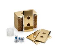 Lames Robot Tondeuse 42 Pièces Inox 1 mm, avec Vis et Rondelles | Acier inoxydable revêtu titane, double orifice 4 tranchants - compatible Husqvarna Aspire R4, sans outil