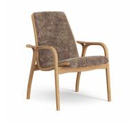 Swedese Fauteuil Laminett chêne huilé/peau de mouton Sahara (marron nougat)
