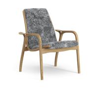 Swedese Fauteuil Laminett chêne huilé/peau de mouton Scandinavian Grey (gris)