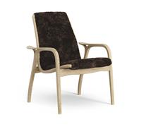 Laminett Fauteuil Placage Chêne/Espresso/Peau de Mouton