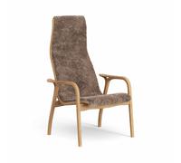 Swedese Fauteuil Lamino chêne huilé/peau de mouton Sahara (marron nougat)