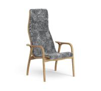 Lamino Fauteuil Haut Chêne Huilé/Scandinavian Grey/Peau de Mouton