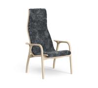 Swedese Fauteuil Lamino hêtre laqué/peau de mouton Charcoal (gris foncé)