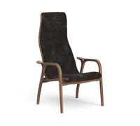 Lamino Fauteuil Haut Noyer Laqué/Espresso/Peau de Mouton