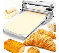 Laminoir à pâte manuel pliable, rouleau à pâtisserie réglable en acier | Laminoir à pâte manuel pliable en acier inoxydable avec rouleau à pâtisserie réglable, conçu pour les particuliers et les
