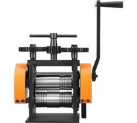 Laminoir, laminoir pour bijoux 1,77"/45 mm, rapport de transmission 1:2,4, laminoir multifonction 3 en 1, épaisseur de pression 0-6 mm pour la fabrication de bijoux en métal, tôle, fil carré, demi-cer