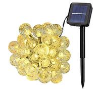 Lamker Guirlandes Lumineuses Solaires Blanc Chaud 30LED Exterieure Étanche 8 Modes Boules Girlande de Lumière pour Jardin Terrasse Balcon Fenêtre Clôture Arbre Mariage Guirlande Lumineuse Décoration