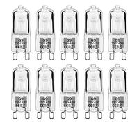 Lamkrtlp 10pcs Ampoule G9 40W 230V 2800K Dimmable Warm White G9 ampoule halogène Convient pour les ampoule four, les lampes de plafond,les lampes murales et ainsi de suite