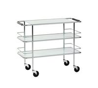 Lammhults Chariot de service Cargo Verre dépoli-chrome
