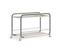Lammhults Chariot Tension Tapis en cuir beige et chrome