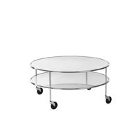 Lammhults Table basse Chicago III Verre dépoli-chrome