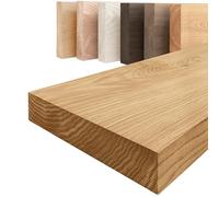 LAMO Manufaktur Étagère Bois Massif sans pièces de Fixation | Etagere 40 cm Largeur pour Salle de Bain, Couloir, Cuisine | Couleur: Rustique, Bord: Droit | Bois Massif, Design Moderne, Belle veinure