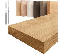 LAMO Manufaktur Étagère flottante murale bois avec fixation invisible Étagère 100 cm largeur Couleur: rustique, Bord: droit