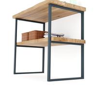 LAMO MANUFAKTUR Support pour Plan de Travail de Salle de Bains 50x80 cm Anthracite - Pieds de Meuble de Salle de Bain industriels en métal avec vis Fischer - pour Vasque à Poser et à encastrer