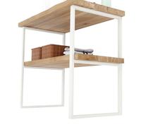 LAMO MANUFAKTUR Support pour Plan de Travail de Salle de Bains 50x80 cm Ivoire - Pieds de Meuble de Salle de Bain industriels en métal avec vis Fischer - Structure pour Vasque à Poser et à encastrer