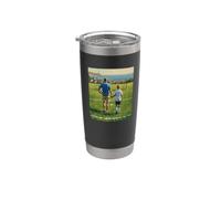L'AMOUR D'UN PÈRE ET FILS POUR FOOTBALL AU BORD DE LA MER Gobelet isotherme en acier inoxydable double paroi