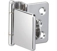 LAMP Charnière de porte en verre rectangulaire en bois - Verre, charnière pour portes en verre/acrylique, acier chromé